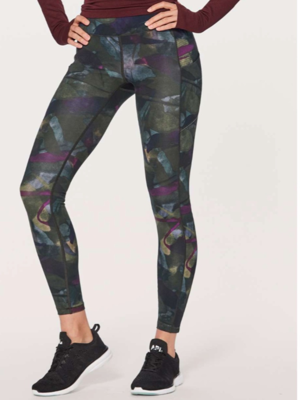 Lululemon Speed Up Tight (Full-On Luxtreme 28") Aura Dark Chrome Multi Sz 10